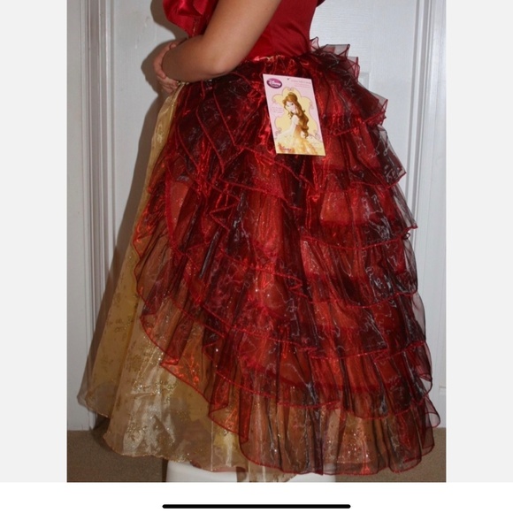 Disney Store Princess Belle Deluxe Holiday Costume Ball Gown Size 5/6 and access - Picture 5 of 12